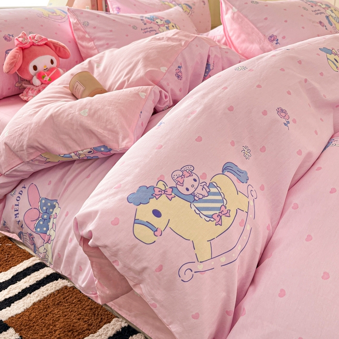 博雅 2025新款全棉三丽鸥全棉四件套-小版 小爱心美乐蒂