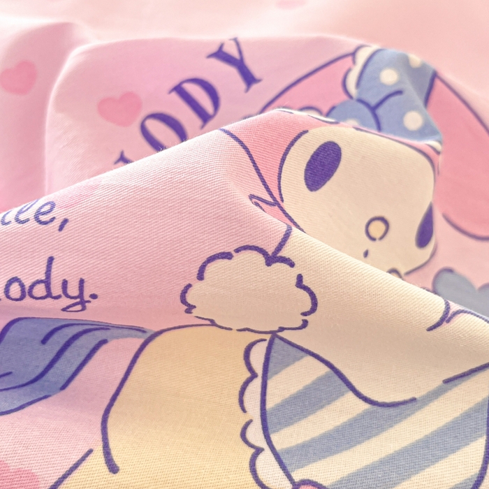 91家纺网 家纺一手货源 找家纺 博雅 2025新款全棉三丽鸥全棉四件套-小版 小爱心美乐蒂