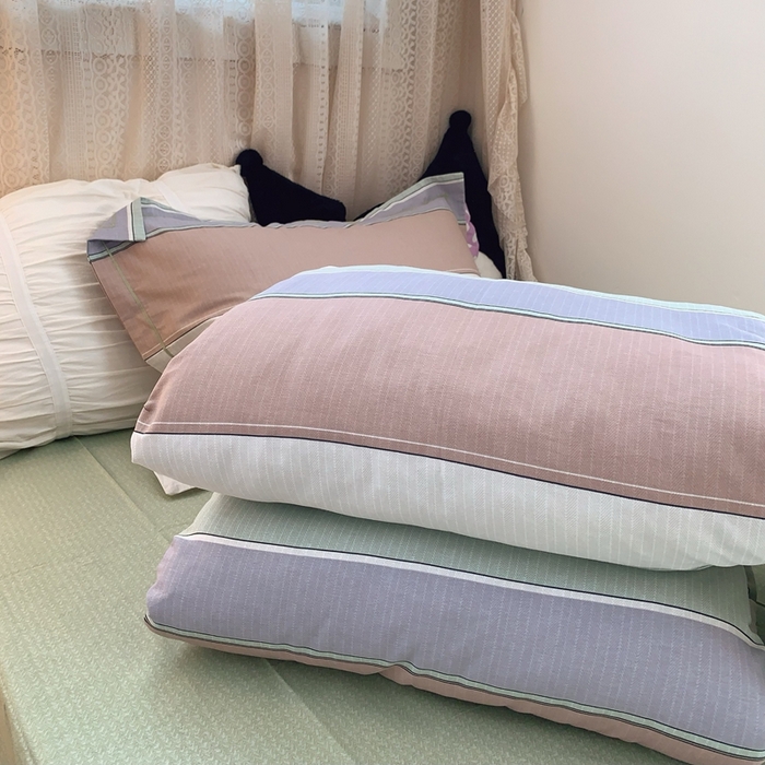 91家纺网 家纺一手货源 找家纺 莱豫家纺 2025春夏新款学生季全棉纯棉印花上下铺三件套学生宿舍三件套 麦浪指纹