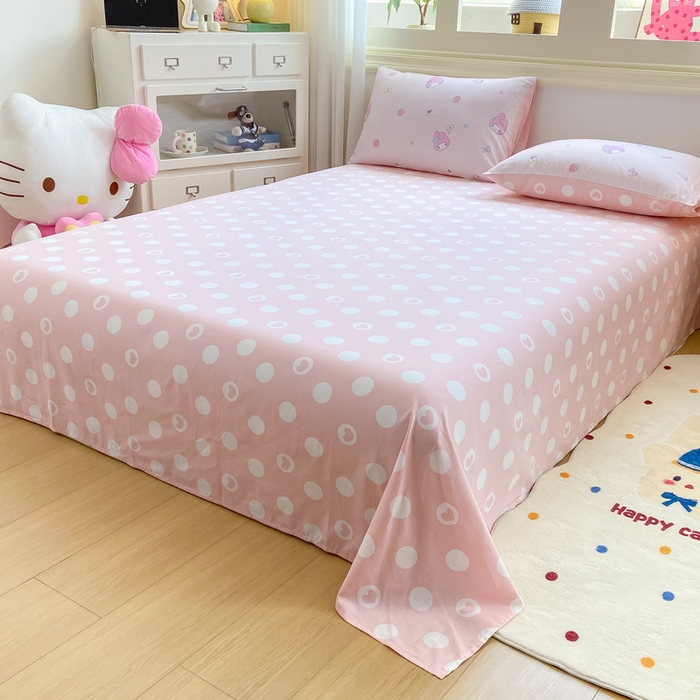 91家纺网 家纺一手货源 找家纺 博雅 2025新款全棉三丽鸥全棉四件套-小版 下午茶美乐蒂