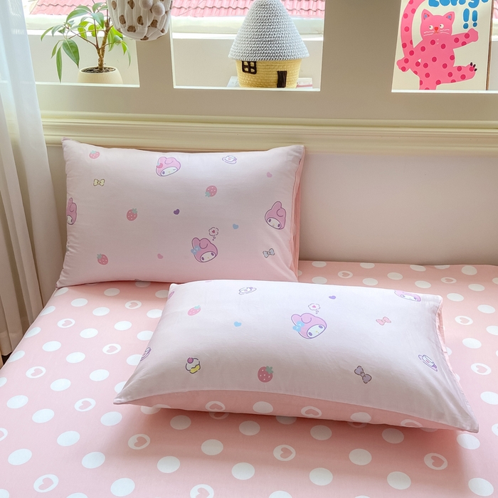 91家纺网 家纺一手货源 找家纺 博雅 2025新款全棉三丽鸥全棉四件套-小版 下午茶美乐蒂