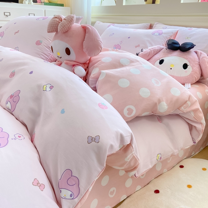 博雅 2025新款全棉三丽鸥全棉四件套-小版 下午茶美乐蒂