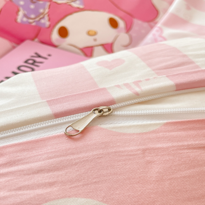 91家纺网 家纺一手货源 找家纺 博雅 2025新款全棉三丽鸥全棉四件套-小版 甜甜美乐蒂