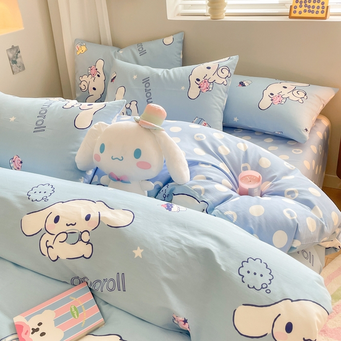 91家纺网 家纺一手货源 找家纺 博雅 2025新款全棉三丽鸥全棉四件套-小版 甜品玉桂狗