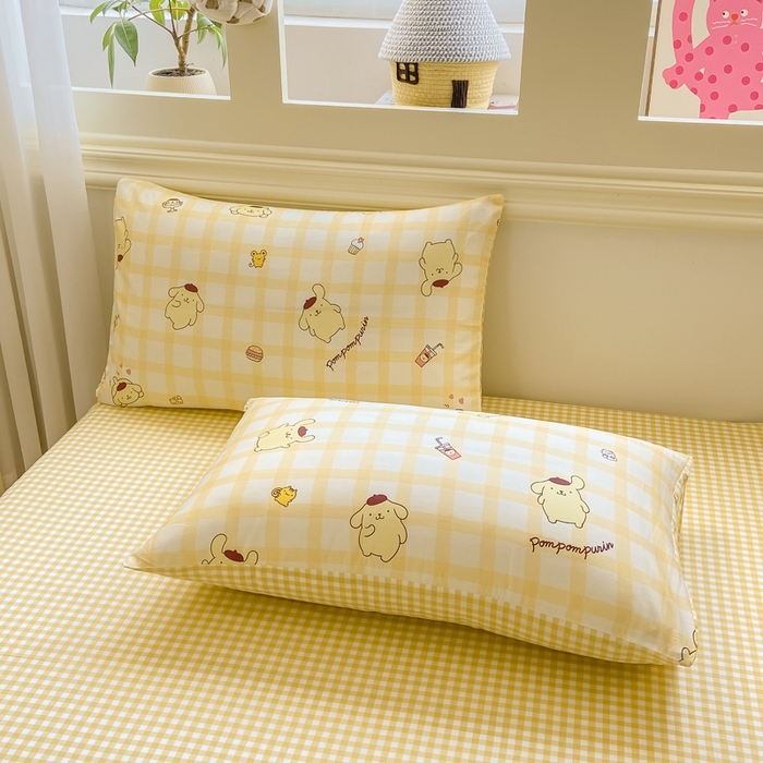 91家纺网 家纺一手货源 找家纺 博雅 2025新款全棉三丽鸥全棉四件套-小版 美食布丁狗