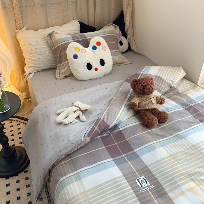 91家纺网 家纺一手货源 找家纺 莱豫家纺 2025春夏新款学生季全棉纯棉印花上下铺三件套学生宿舍三件套 星座