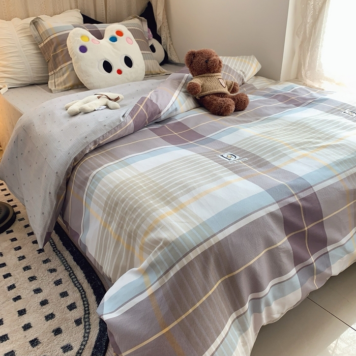 91家纺网 家纺一手货源 找家纺 莱豫家纺 2025春夏新款学生季全棉纯棉印花上下铺三件套学生宿舍三件套 星座