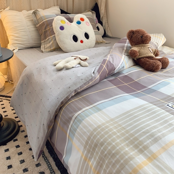 91家纺网 家纺一手货源 找家纺 莱豫家纺 2025春夏新款学生季全棉纯棉印花上下铺三件套学生宿舍三件套 星座