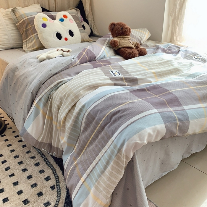 91家纺网 家纺一手货源 找家纺 莱豫家纺 2025春夏新款学生季全棉纯棉印花上下铺三件套学生宿舍三件套 星座