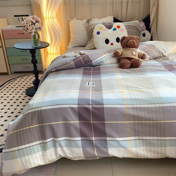 91家纺网 家纺一手货源 找家纺 莱豫家纺 2025春夏新款学生季全棉纯棉印花上下铺三件套学生宿舍三件套 星座