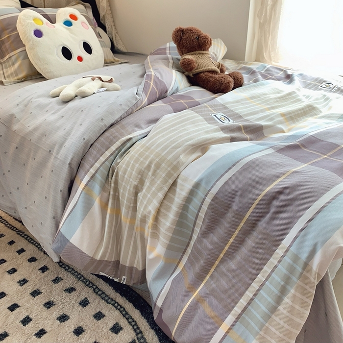 91家纺网 家纺一手货源 找家纺 莱豫家纺 2025春夏新款学生季全棉纯棉印花上下铺三件套学生宿舍三件套 星座