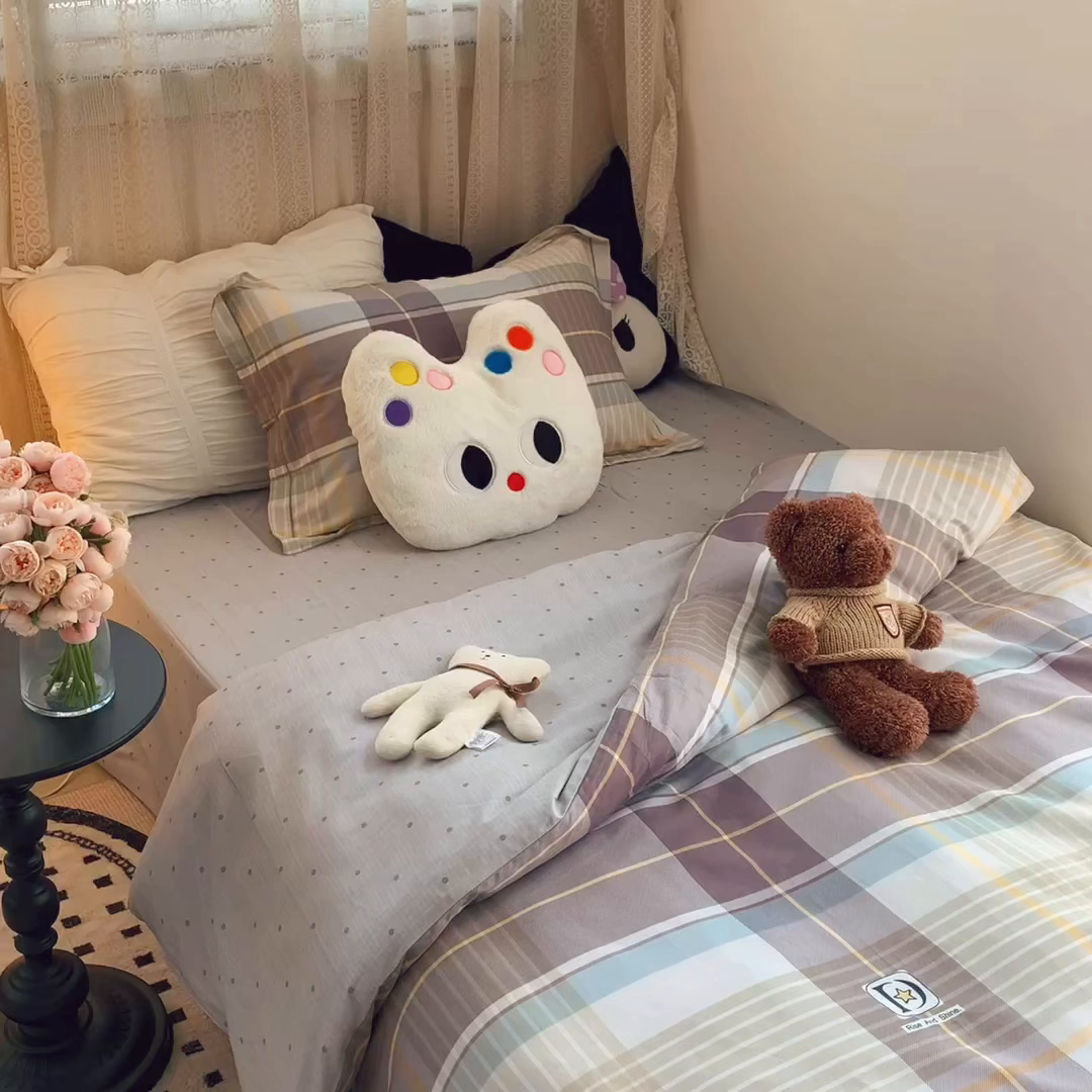 91家纺网 家纺一手货源 找家纺 莱豫家纺 2025春夏新款学生季全棉纯棉印花上下铺三件套学生宿舍三件套 星座