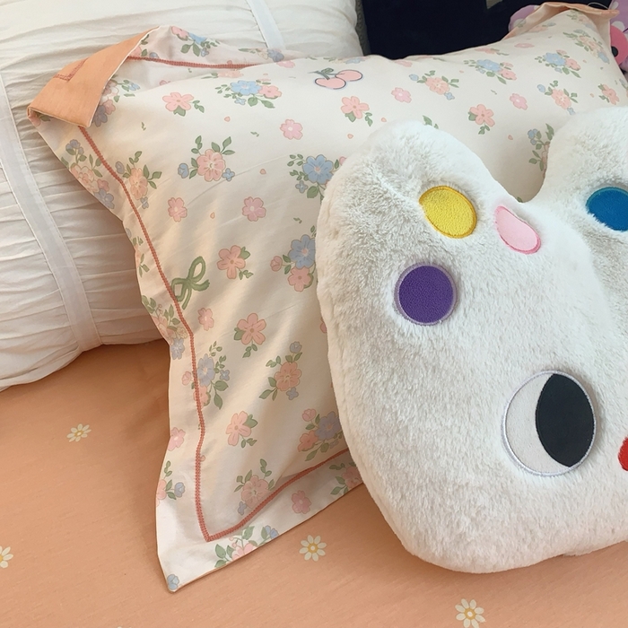 91家纺网 家纺一手货源 找家纺 莱豫家纺 2025春夏新款学生季全棉纯棉印花上下铺三件套学生宿舍三件套 熊熊花语