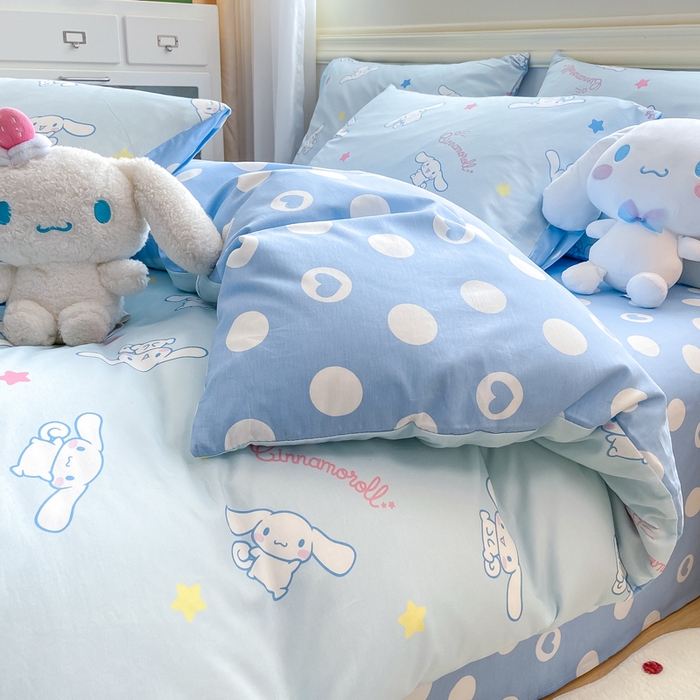 91家纺网 家纺一手货源 找家纺 博雅 2025新款全棉三丽鸥全棉四件套-小版 满版玉桂狗