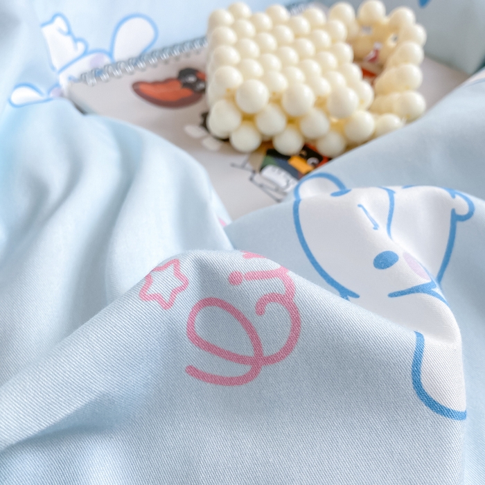 91家纺网 家纺一手货源 找家纺 博雅 2025新款全棉三丽鸥全棉四件套-小版 满版玉桂狗