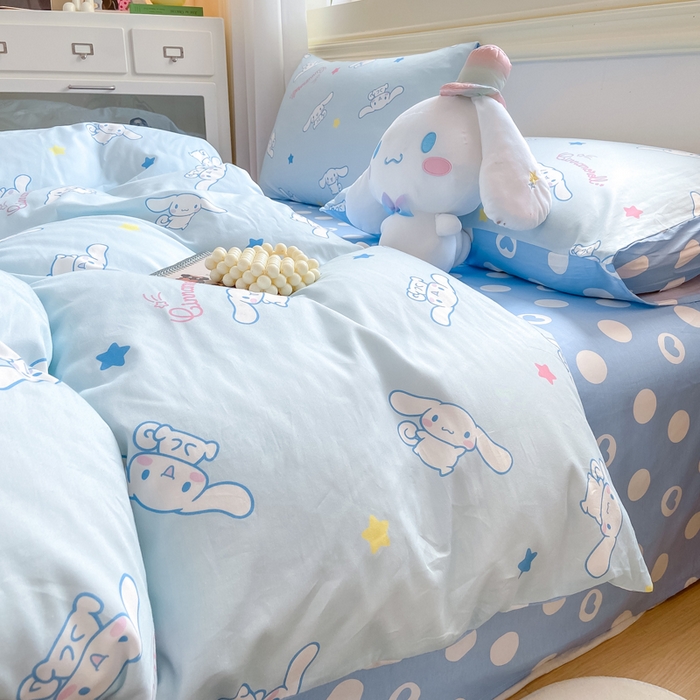 91家纺网 家纺一手货源 找家纺 博雅 2025新款全棉三丽鸥全棉四件套-小版 满版玉桂狗