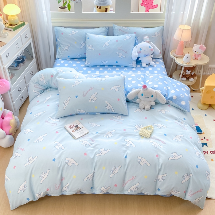 91家纺网 家纺一手货源 找家纺 博雅 2025新款全棉三丽鸥全棉四件套-小版 满版玉桂狗