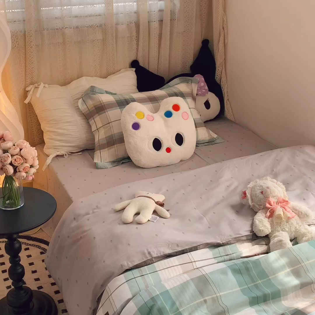 91家纺网 家纺一手货源 找家纺 莱豫家纺 2025春夏新款学生季全棉纯棉印花上下铺三件套学生宿舍三件套 休闲格绿