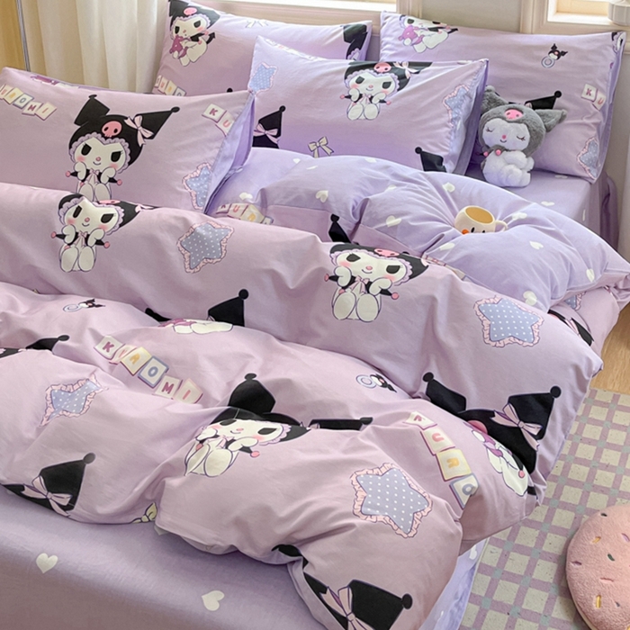 91家纺网 家纺一手货源 找家纺 博雅 2025新款全棉三丽鸥全棉四件套-小版 可爱库洛米