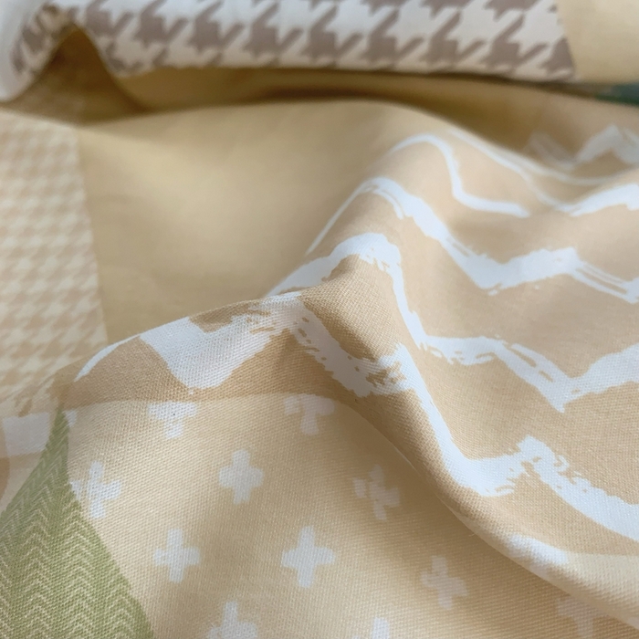 91家纺网 家纺一手货源 找家纺 莱豫家纺 2025春夏新款学生季全棉纯棉印花上下铺三件套学生宿舍三件套 云峰绿