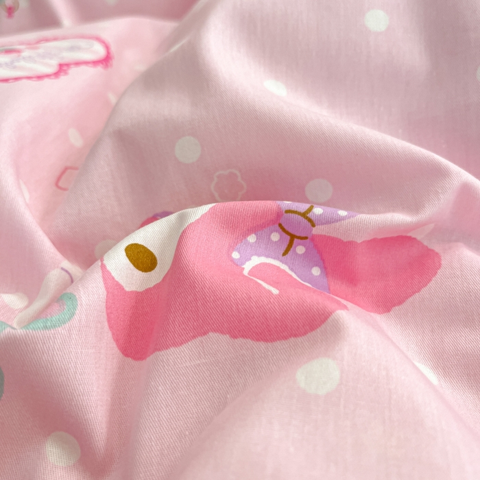 91家纺网 家纺一手货源 找家纺 博雅 2025新款全棉三丽鸥全棉四件套-小版 粉色爱心美乐蒂