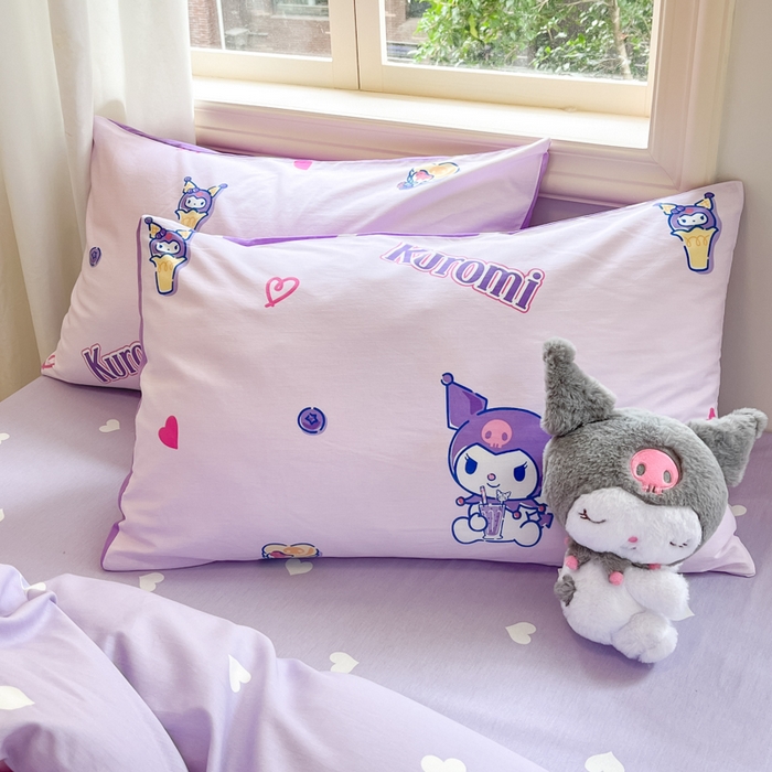 91家纺网 家纺一手货源 找家纺 博雅 2025新款全棉三丽鸥全棉四件套-小版 多彩库洛米AB版