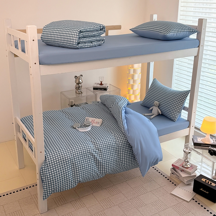 （总）十一家居2025年新款ins风A类亲肤水洗棉学生宿舍三件套——悸动系列