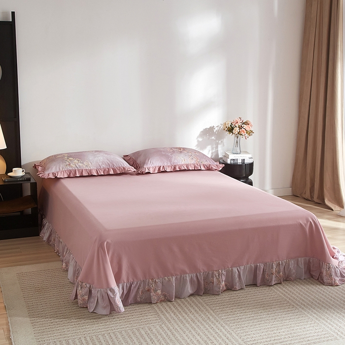 91家纺网 家纺一手货源 找家纺 （总）金纱玉纺家纺 2025韩版数码印花加厚100%棉四件套