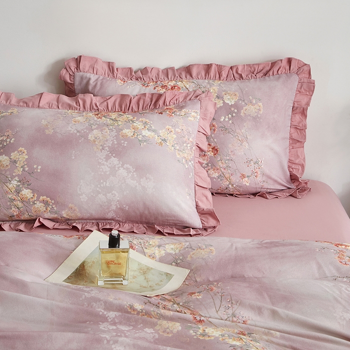 91家纺网 家纺一手货源 找家纺 （总）金纱玉纺家纺 2025韩版数码印花加厚100%棉四件套