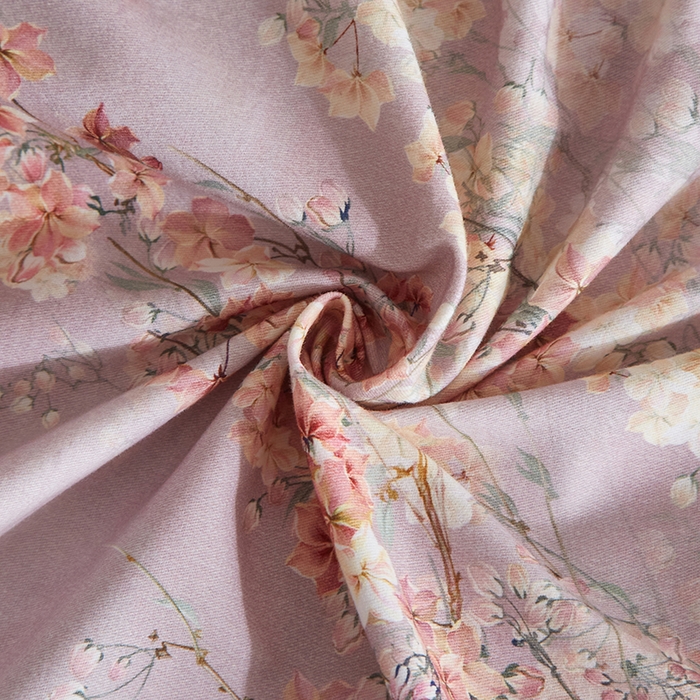 91家纺网 家纺一手货源 找家纺 金纱玉纺家纺 2025韩版数码印花加厚100%棉四件套 花舞-彐