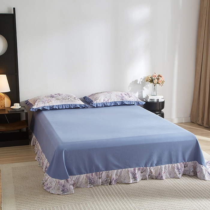 91家纺网 家纺一手货源 找家纺 金纱玉纺家纺 2025韩版数码印花加厚100%棉四件套 华美-彐