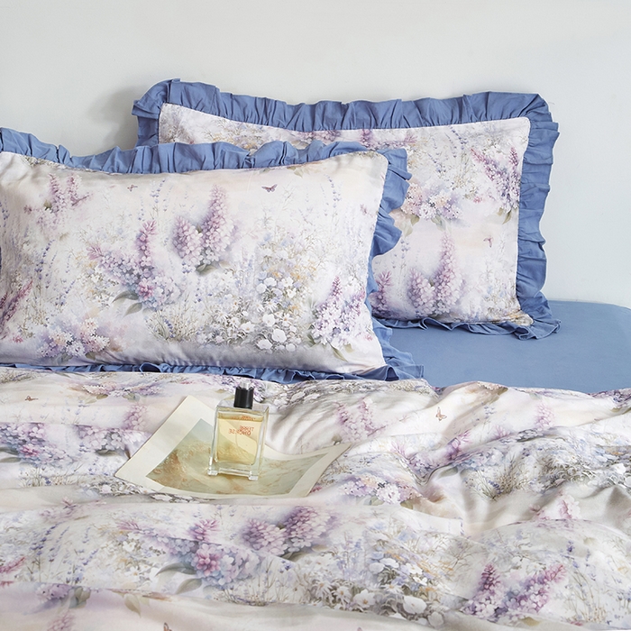 91家纺网 家纺一手货源 找家纺 金纱玉纺家纺 2025韩版数码印花加厚100%棉四件套 华美-彐