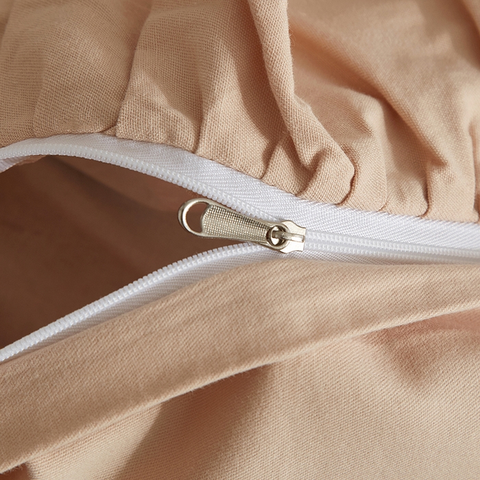 91家纺网 家纺一手货源 找家纺 金纱玉纺家纺 2025韩版数码印花加厚100%棉四件套 秋意浓-咖