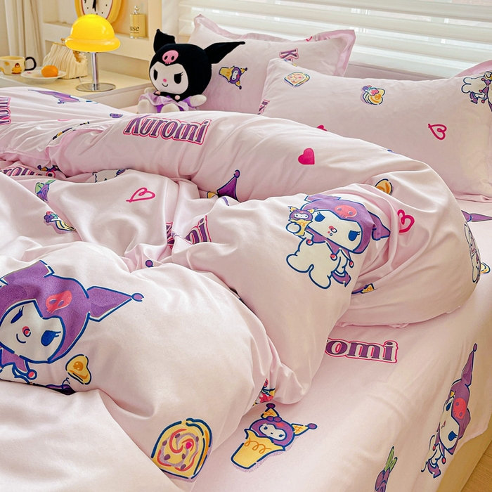 91家纺网 家纺一手货源 找家纺 （总）布可家纺 2025新款小清新时尚印花水洗磨毛四件套