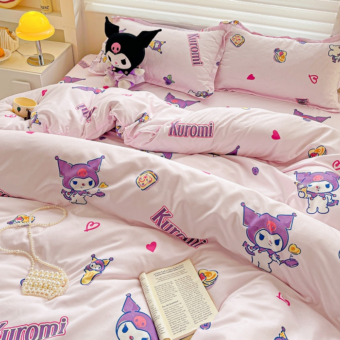 91家纺网 家纺一手货源 找家纺 （总）布可家纺 2025新款小清新时尚印花水洗磨毛四件套