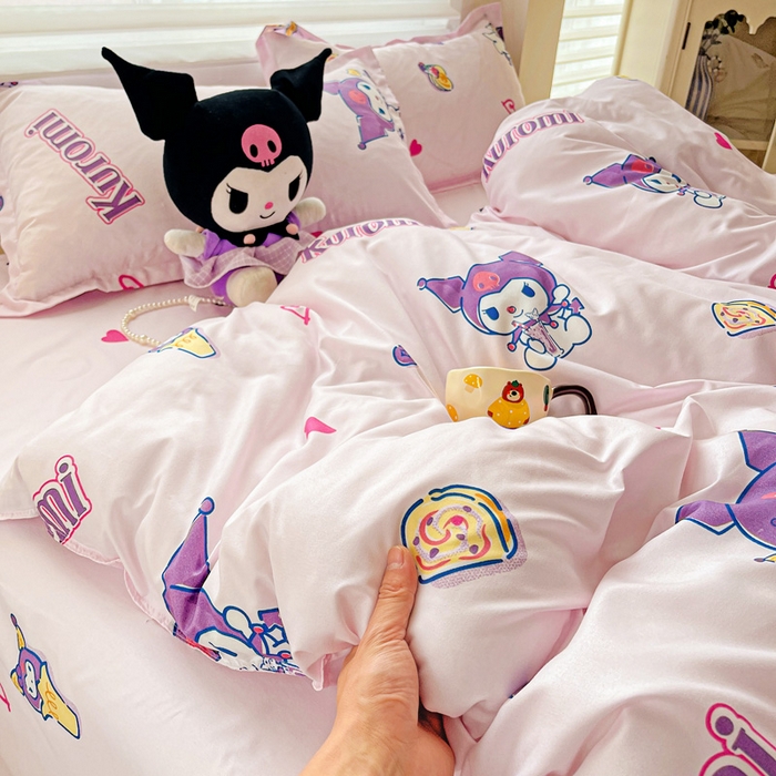 91家纺网 家纺一手货源 找家纺 （总）布可家纺 2025新款小清新时尚印花水洗磨毛四件套