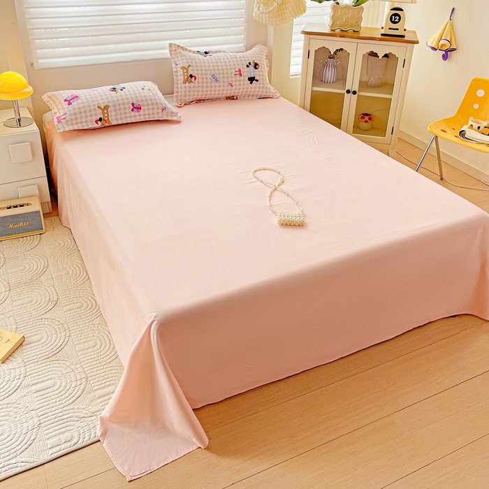 91家纺网 家纺一手货源 找家纺 布可家纺 2025新款水洗磨毛时尚印花四件套 格子小狗