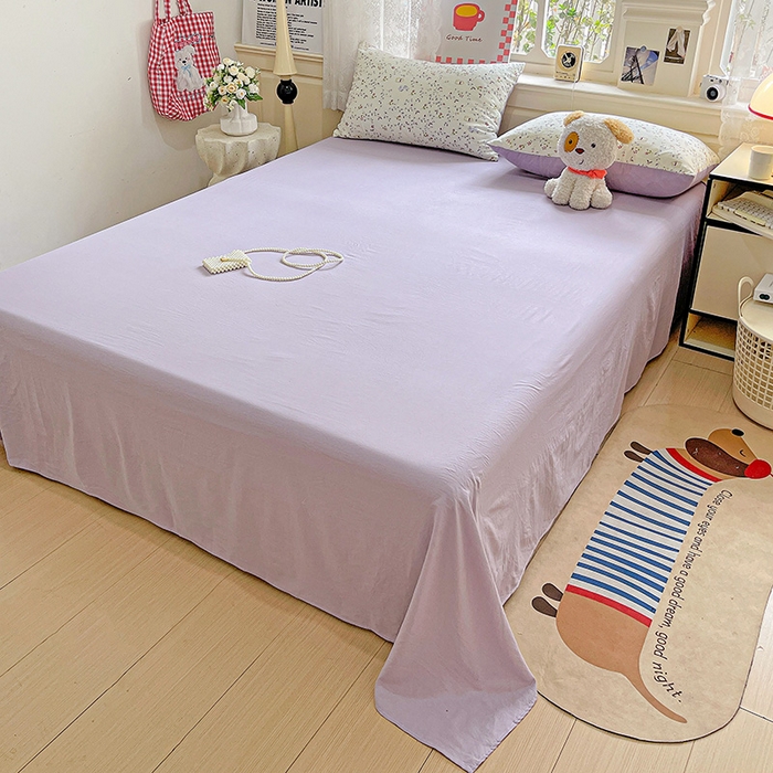 91家纺网 家纺一手货源 找家纺 布可家纺 2025新款水洗棉时尚印花四件套 蓝枝兔