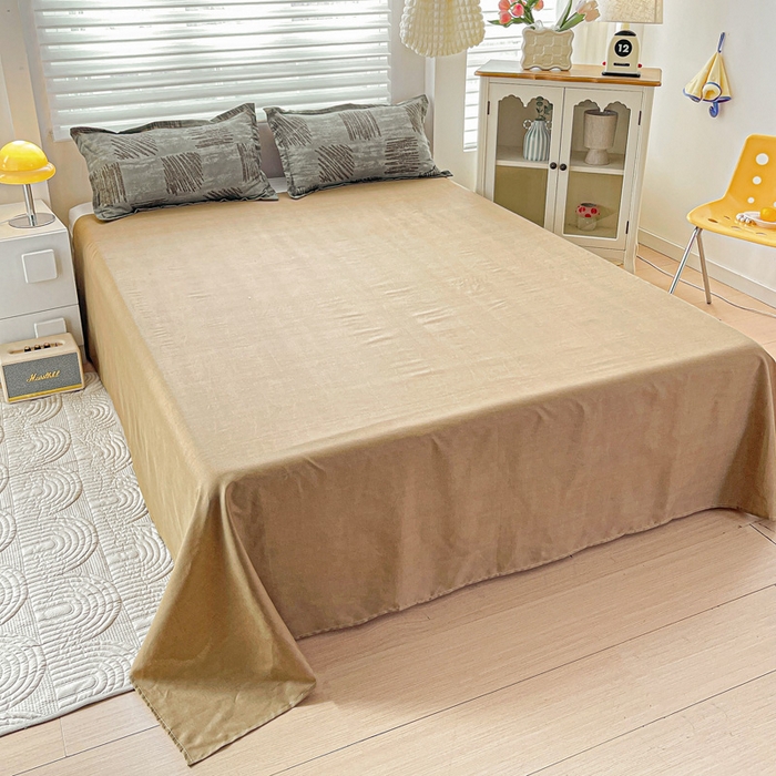 91家纺网 家纺一手货源 找家纺 布可家纺 2025新款水洗磨毛时尚印花四件套 米卡格-灰