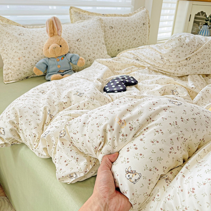 布可家纺 2025新款水洗磨毛时尚印花四件套 森林来信