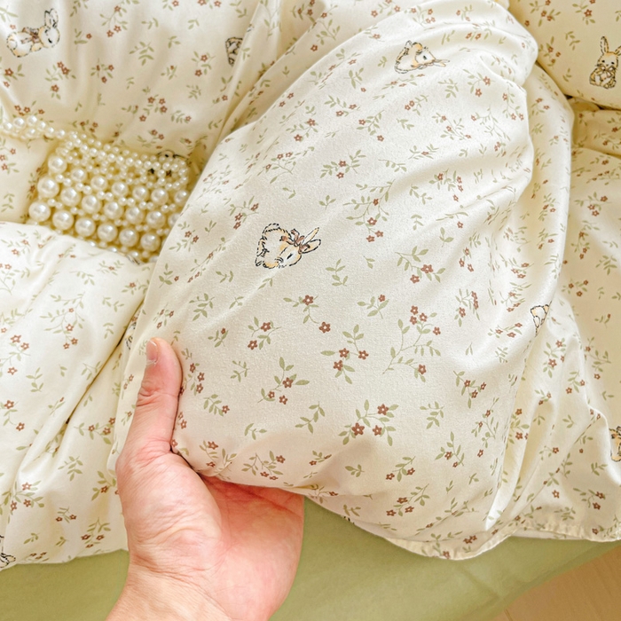 91家纺网 家纺一手货源 找家纺 布可家纺 2025新款水洗磨毛时尚印花四件套 森林来信