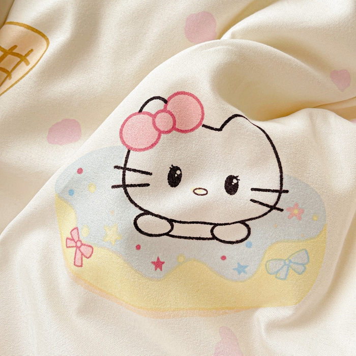 91家纺网 家纺一手货源 找家纺 布可家纺 2025新款水洗磨毛时尚印花四件套 甜心KT