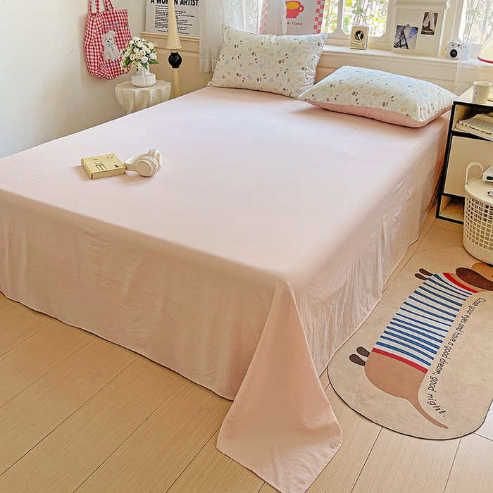 91家纺网 家纺一手货源 找家纺 布可家纺 2025新款水洗棉时尚印花四件套 泡芙狗