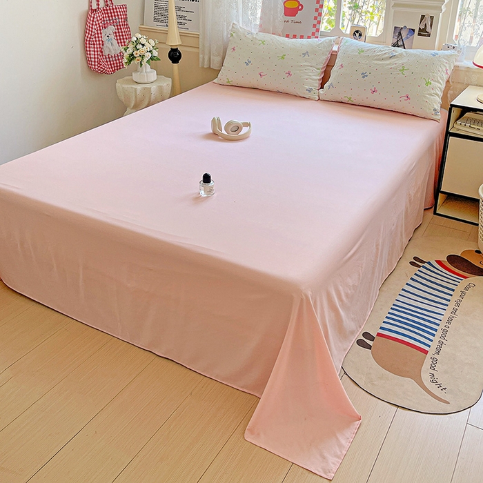 91家纺网 家纺一手货源 找家纺 布可家纺 2025新款水洗棉时尚印花四件套 少女日记