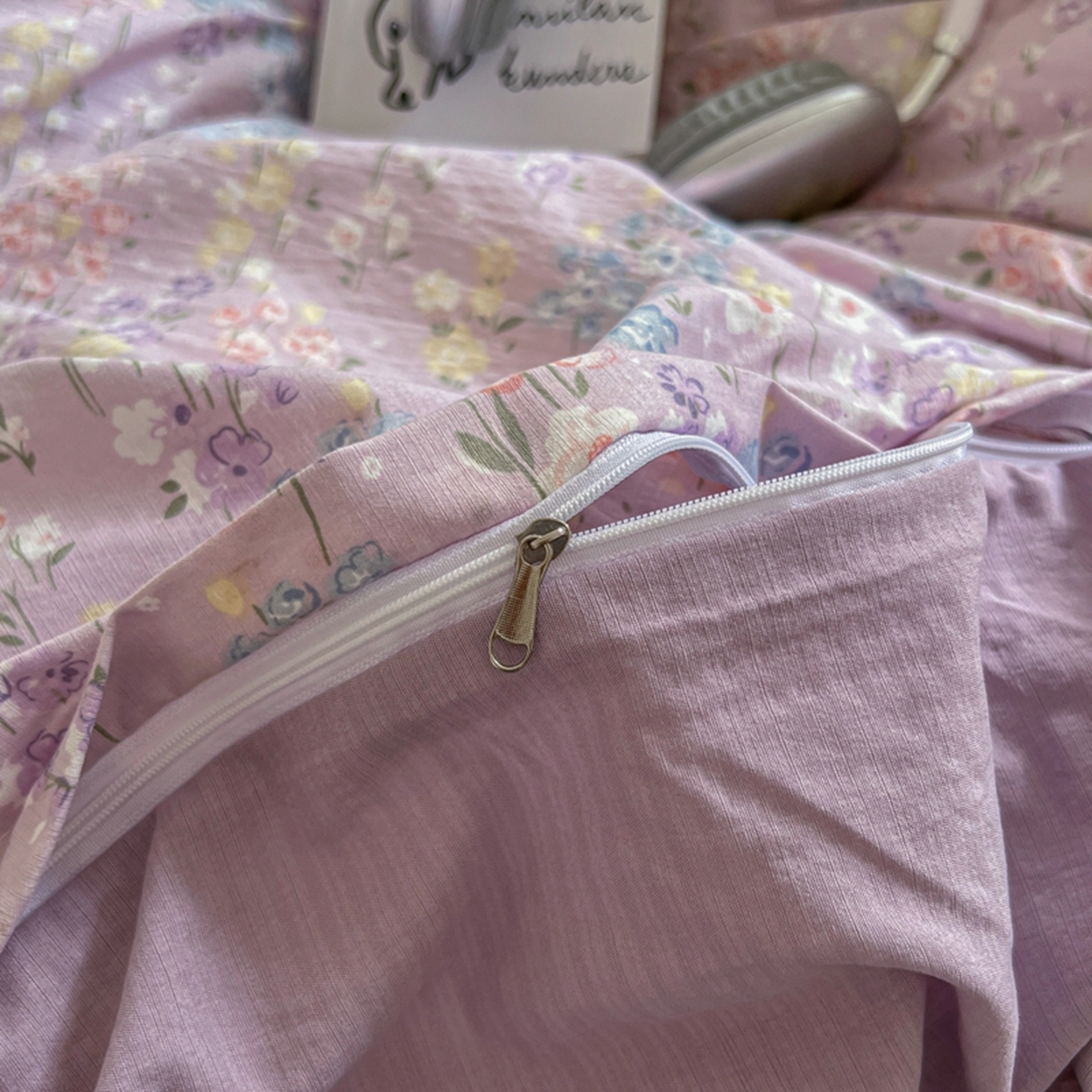 91家纺网 家纺一手货源 找家纺 妖妖家纺 2025新款云感双层纱四件套 春藤语