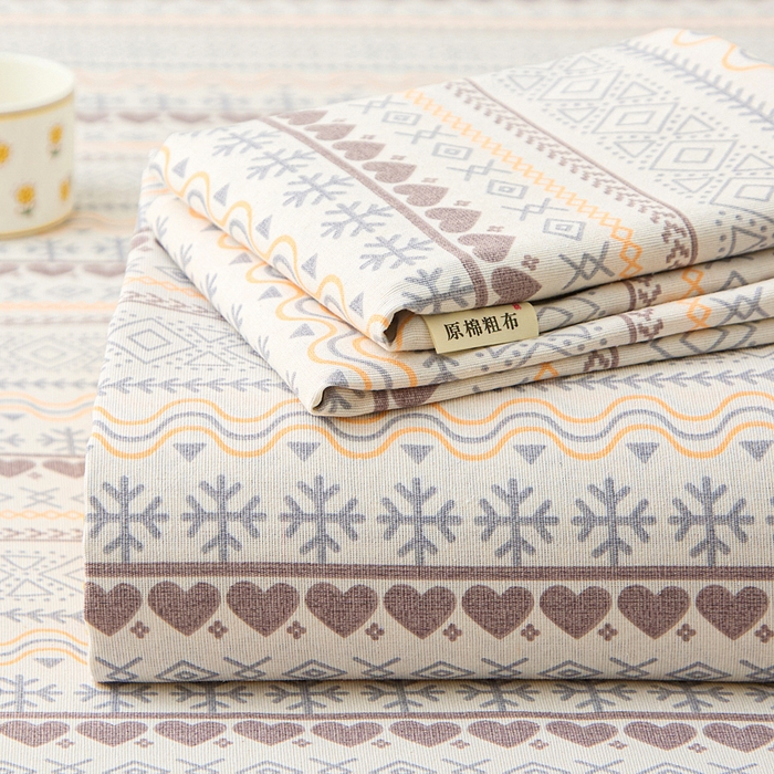 91家纺网 家纺一手货源 找家纺 首爱家纺2025新款工艺款老粗布床单(量大从优) 波西米亚