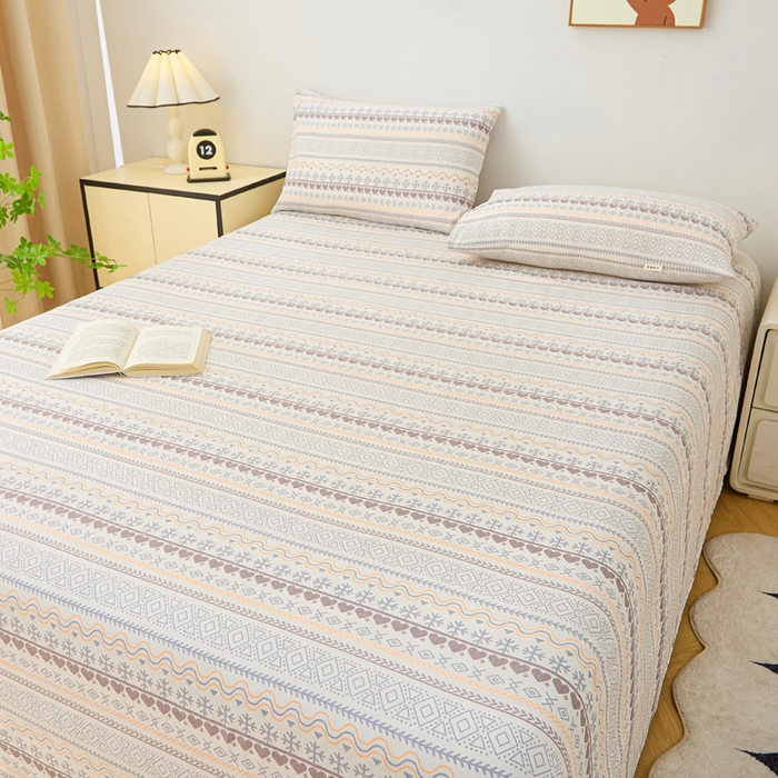 91家纺网 家纺一手货源 找家纺 首爱家纺2025新款工艺款老粗布床单(量大从优) 波西米亚