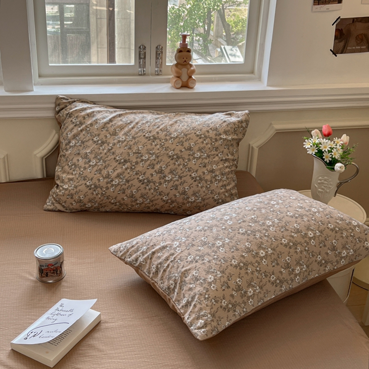 91家纺网 家纺一手货源 找家纺 妖妖家纺 2025新款云感双层纱四件套 花间语