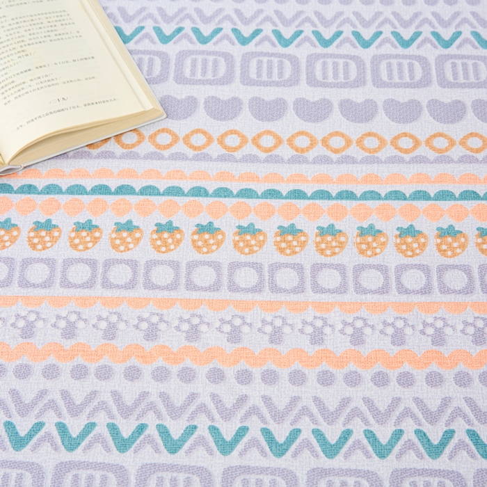 91家纺网 家纺一手货源 找家纺 首爱家纺2025新款工艺款老粗布床单(量大从优) 草莓情