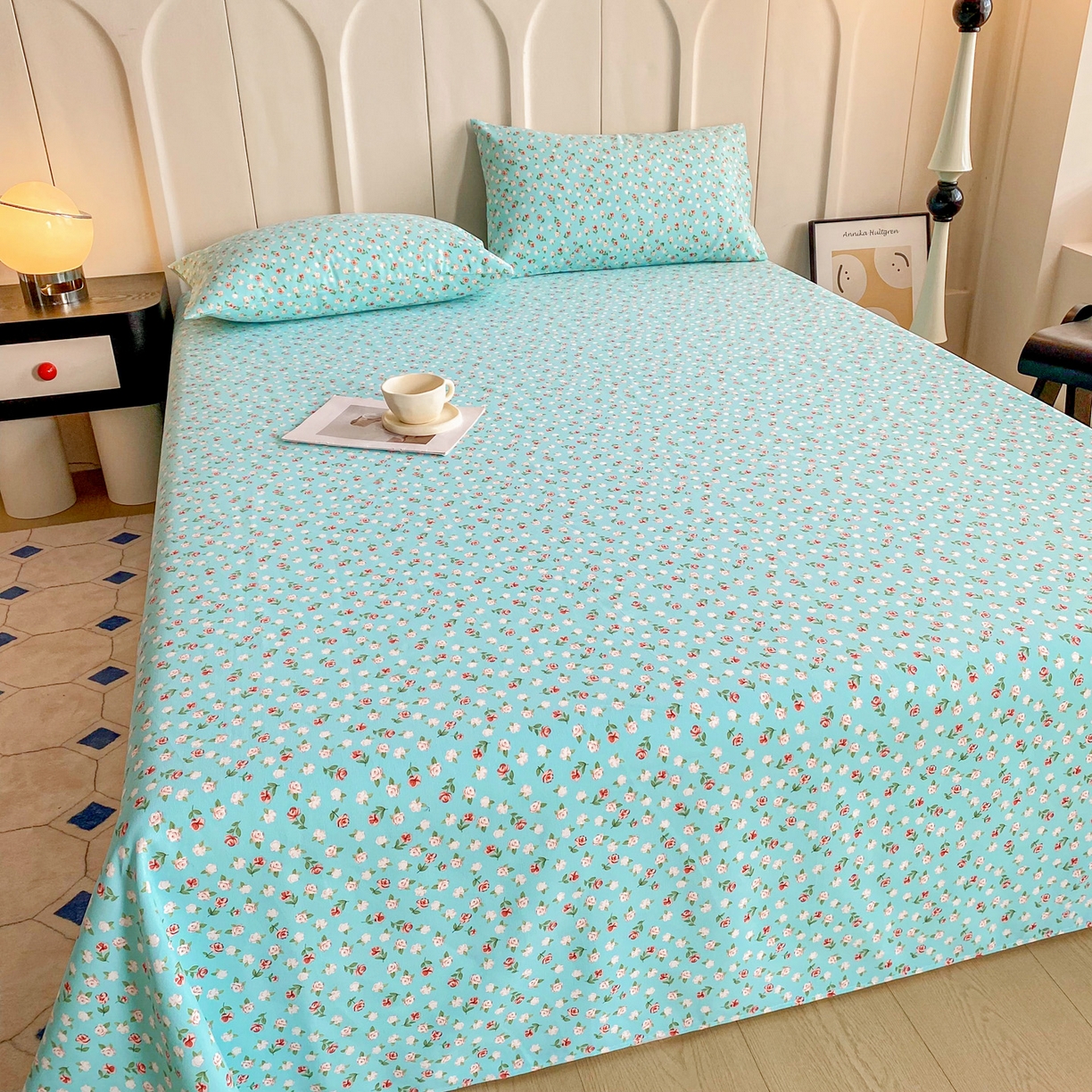 91家纺网 家纺一手货源 找家纺 首爱家纺2025新款工艺款老粗布床单(量大从优) 春雨